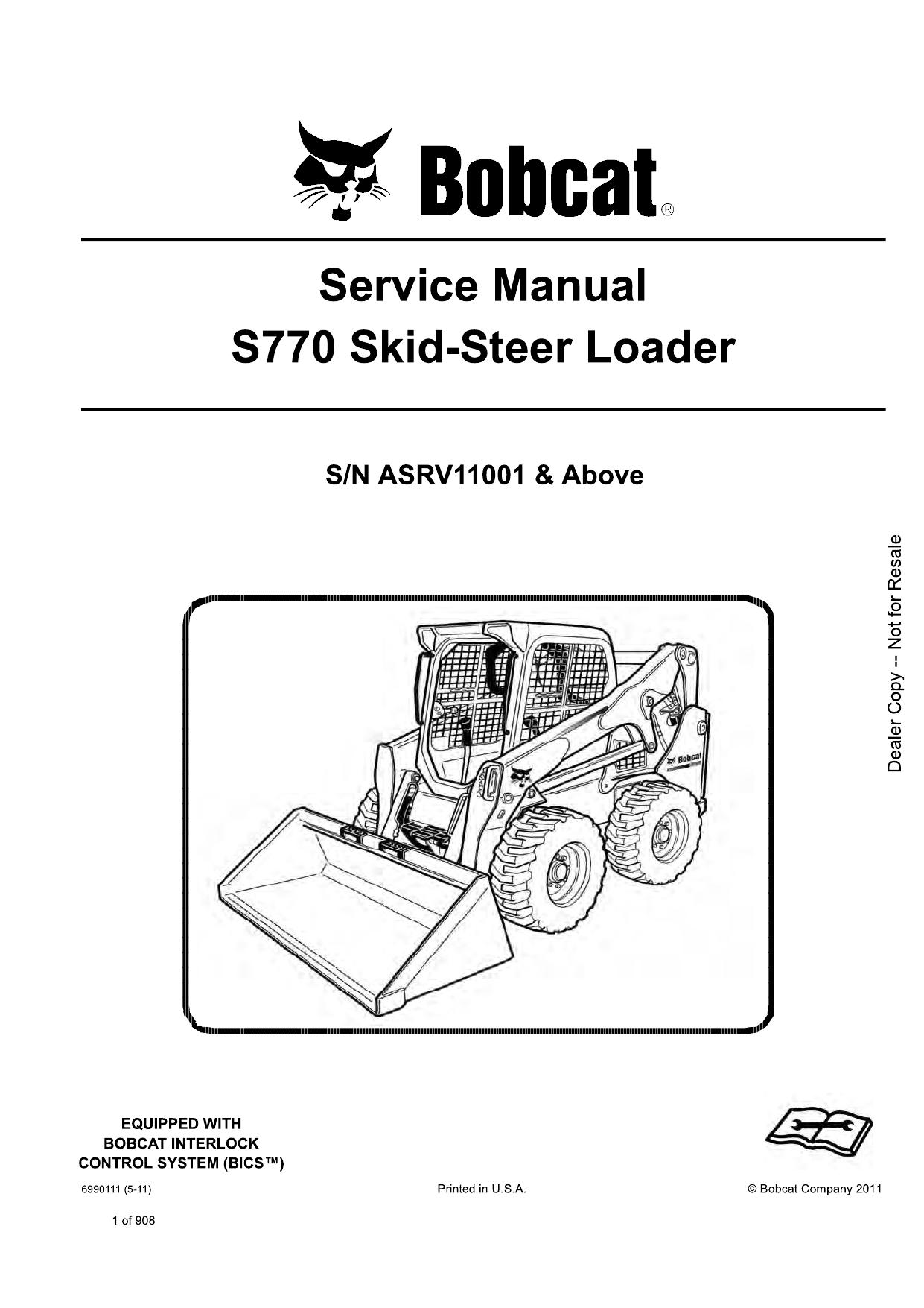 S770 Skid-Steer Loader Service Manual Bobcat 2
